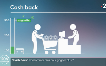 [TV] JT 20h de France 2 – Cashback : Consommer plus pour gagner plus